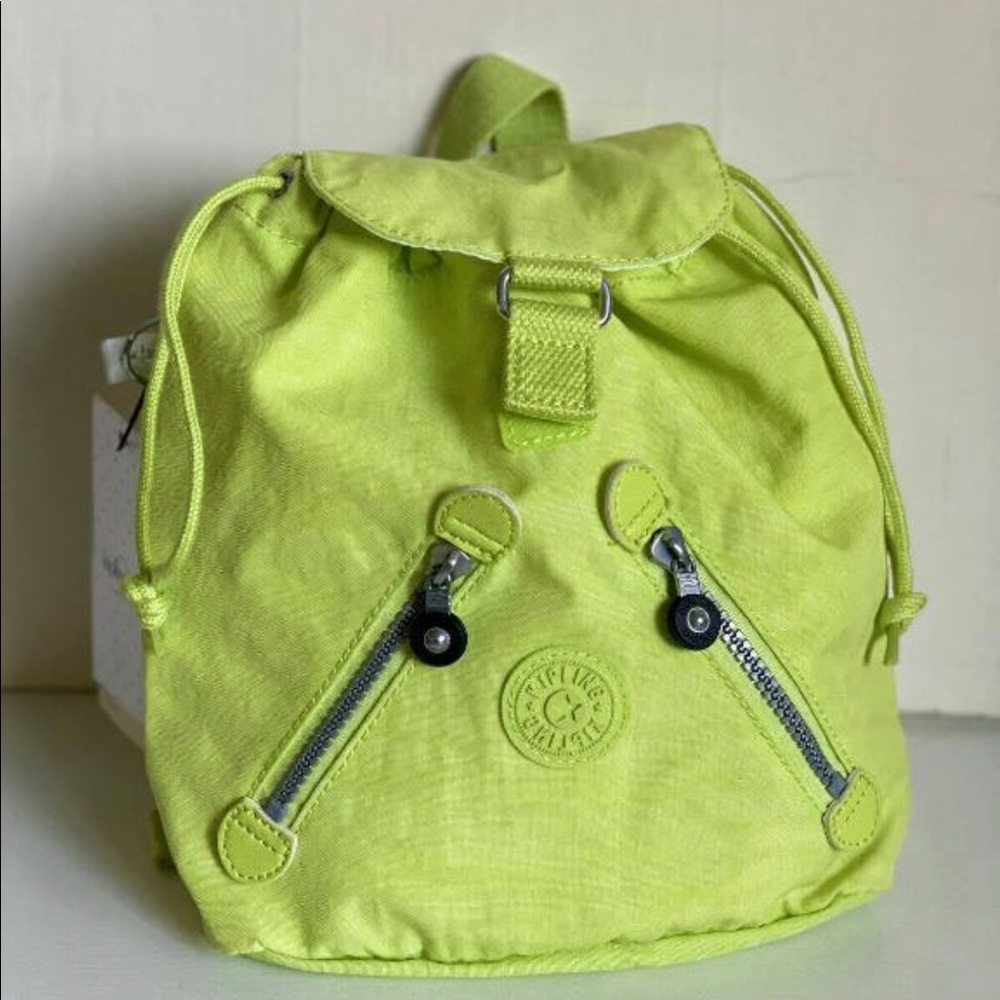Kipling Lime Green Mini Backpack